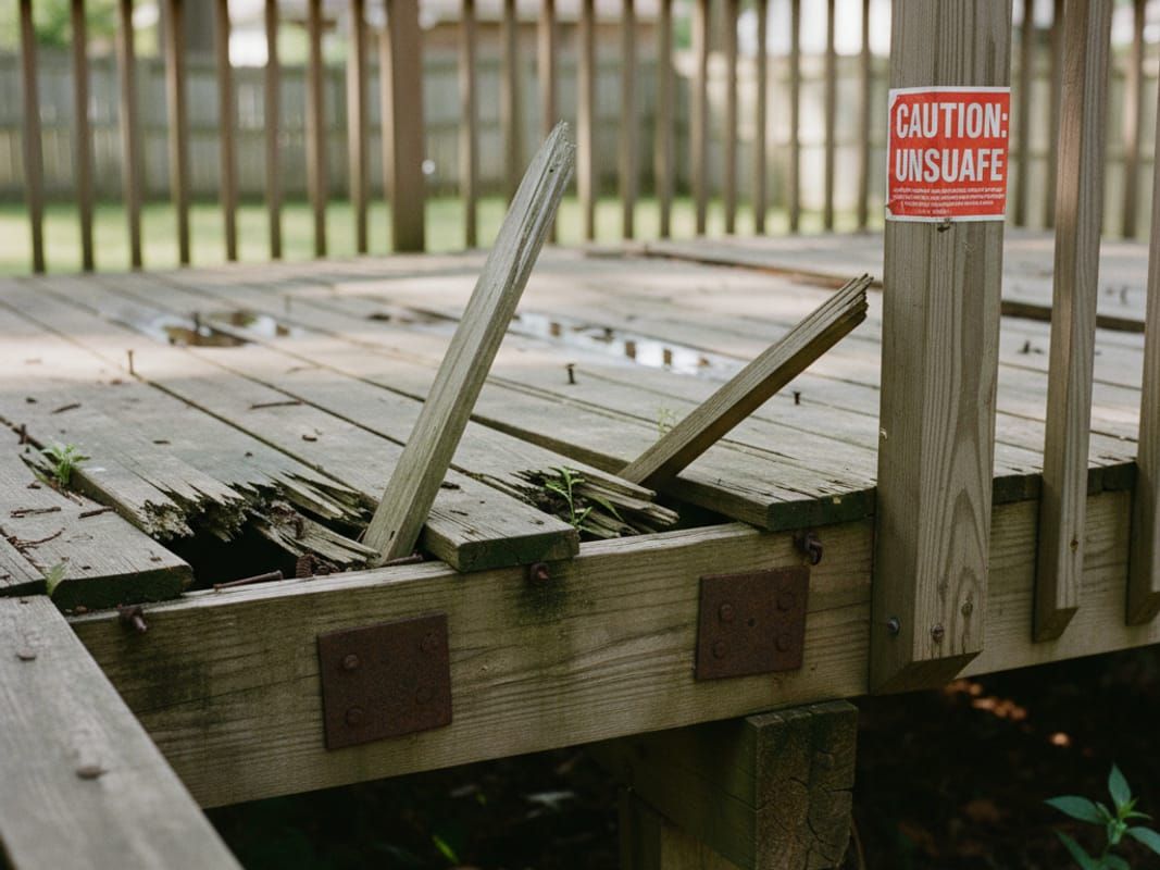 Damaged Boards Before Repair